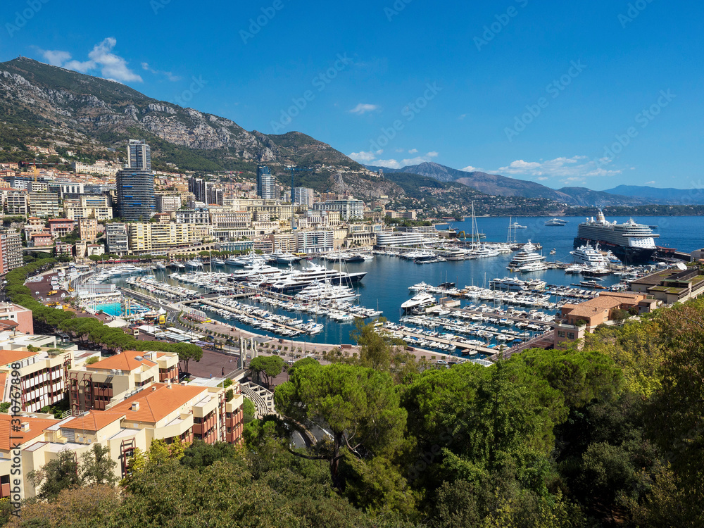 The city and the port of Monte Carlo