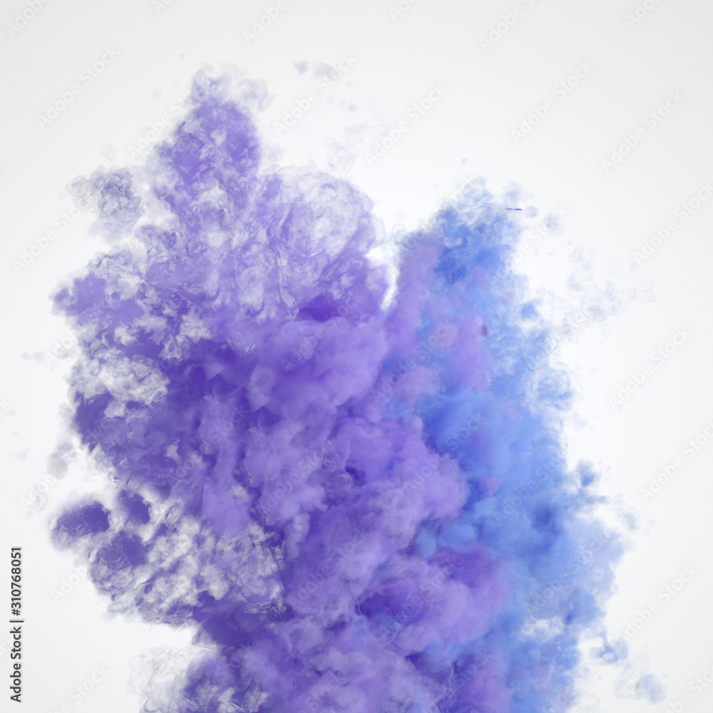 Beautiful background with purple smoke and steam. 3d illustration, 3d rendering.