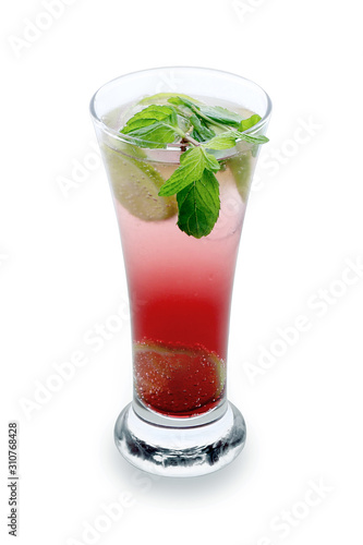 mojito cocktail juice Isolated on white