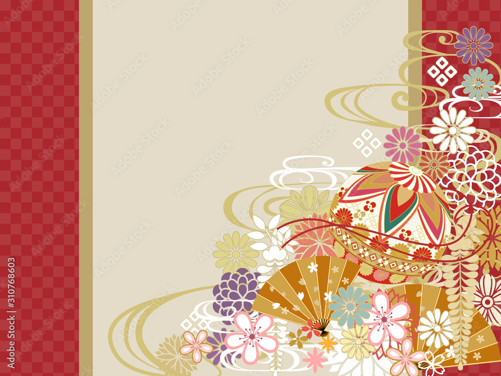 和柄背景素材正月向けstock Vector Adobe Stock