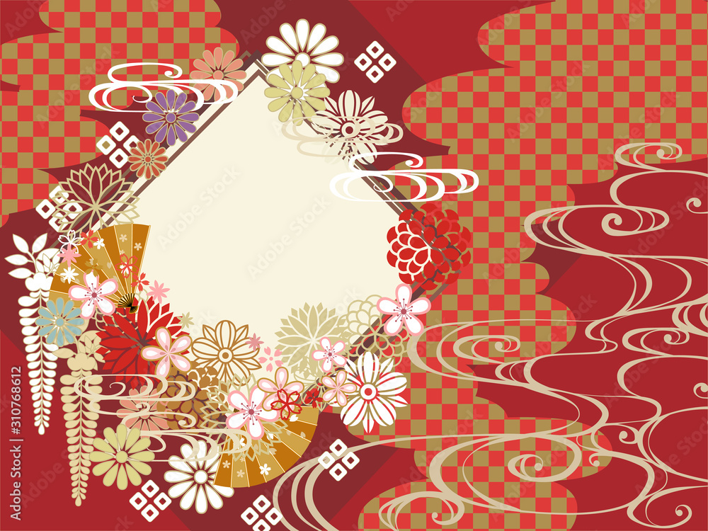 和柄背景素材正月向け Stock Vector Adobe Stock