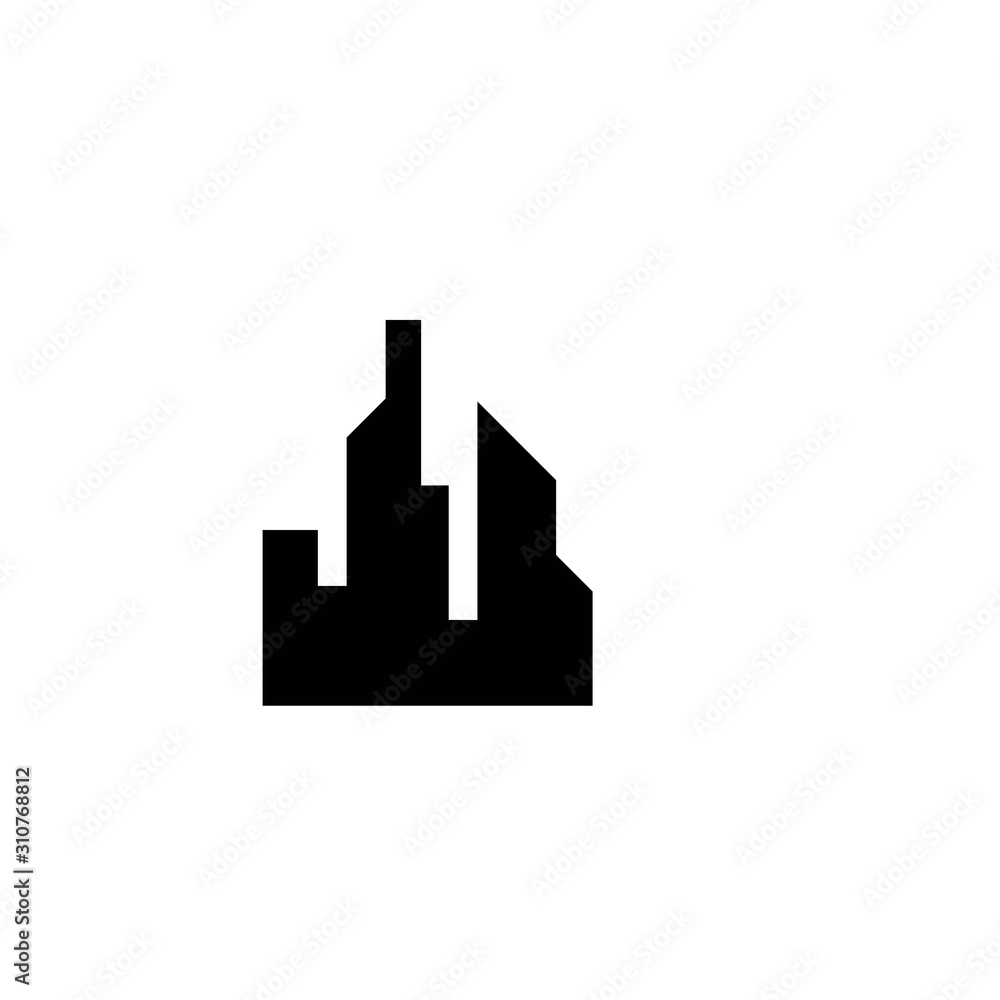 City skyline, city silhouette logo  icon vector