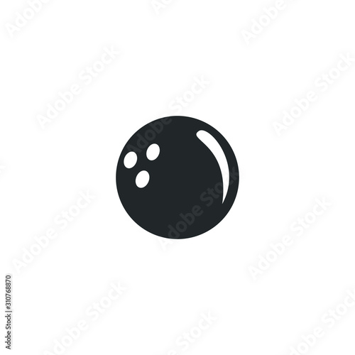 Bowling ball icon template color editable. Bowling ball symbol vector sign isolated on white background illustration for graphic and web design.