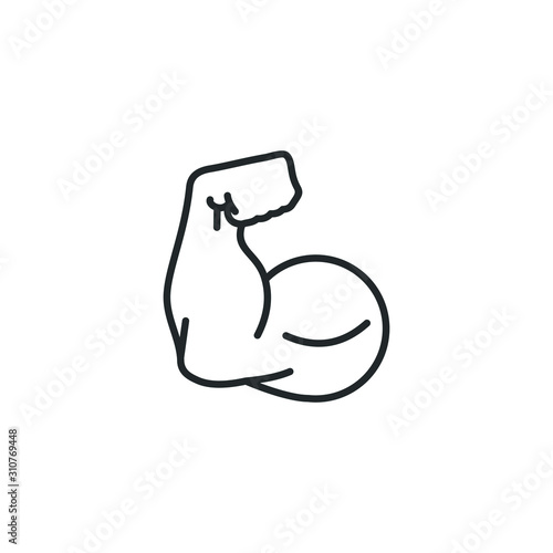 muscle icon template color editable. muscle symbol vector sign isolated on white background illustration for graphic and web design.