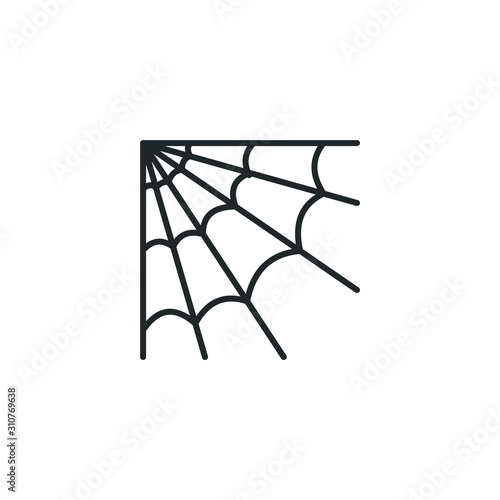 Halloween spider web icon template color editable. venom cobweb symbol vector sign isolated on white background illustration for graphic and web design.