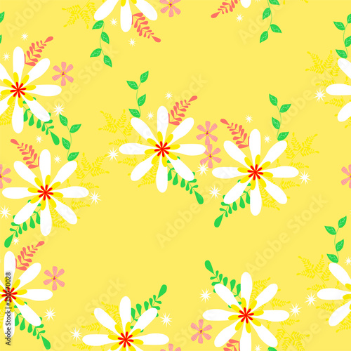 abstract floral background with flowers