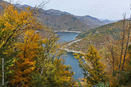 Autumn landscape with Tsankov Kamak Reservoir, Bulgaria