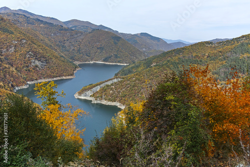 Autumn landscape with Tsankov Kamak Reservoir, Bulgaria