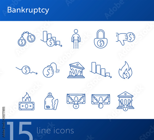 Bankruptcy icons
