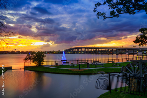 Ormond Beach Christmas Sunset on Fire photo