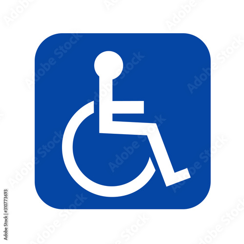 Disabled person vector icon isolated
