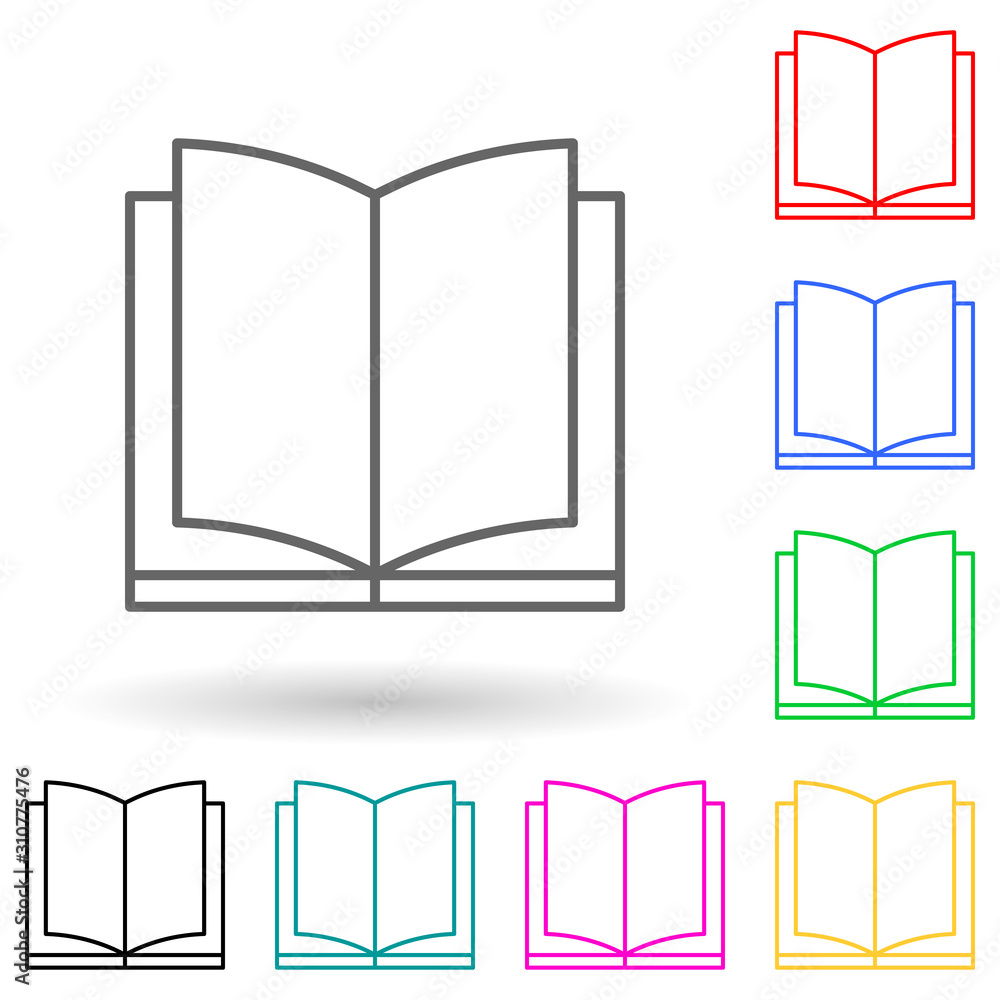 open book multi color style icon. Simple thin line, outline vector of books and magazines icons for ui and ux, website or mobile application open book multi color style icon. Simple thin line, outline vector of books and magazines icons for ui and ux, website or mobile application