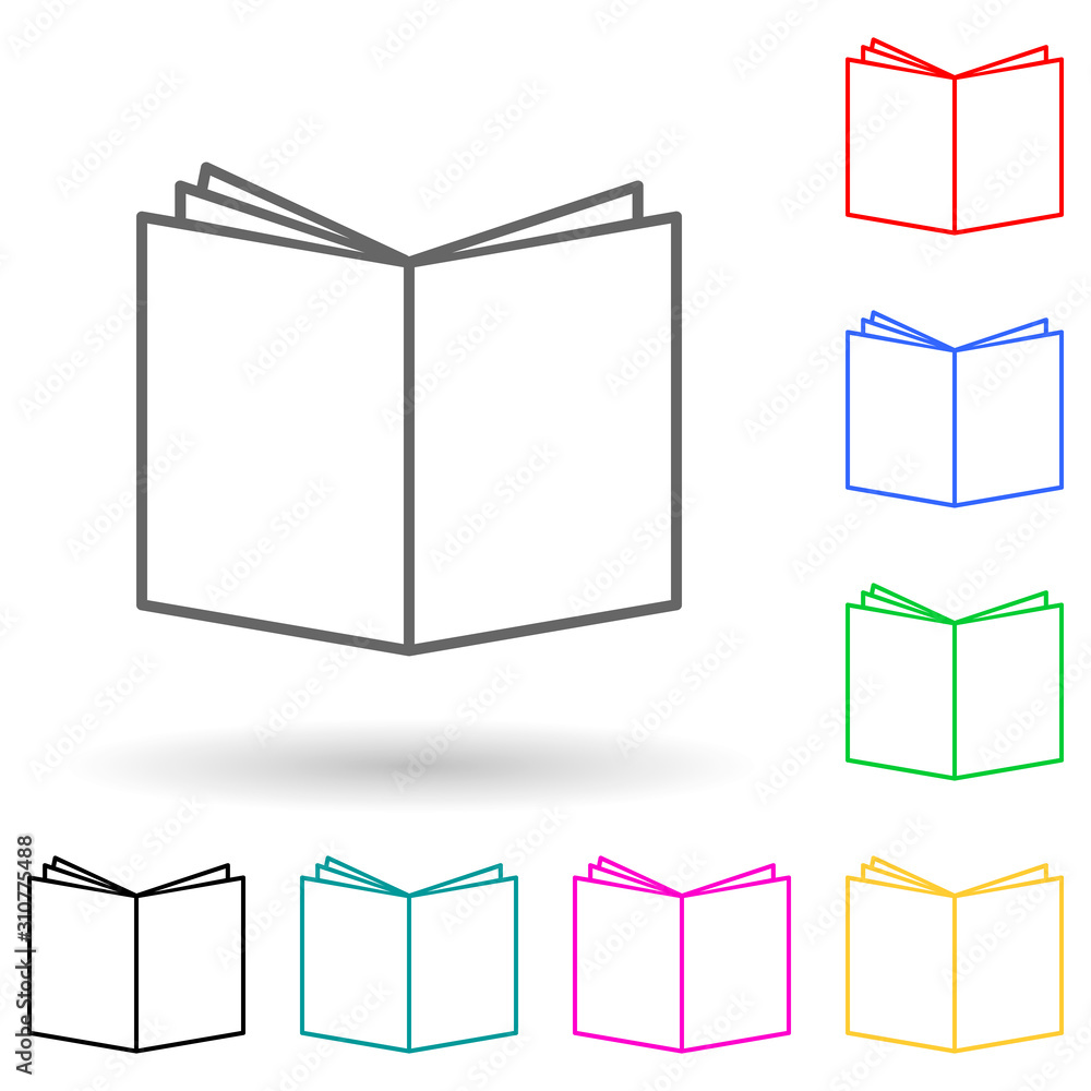 open book multi color style icon. Simple thin line, outline vector of books and magazines icons for ui and ux, website or mobile application open book multi color style icon. Simple thin line, outline vector of books and magazines icons for ui and ux, website or mobile application