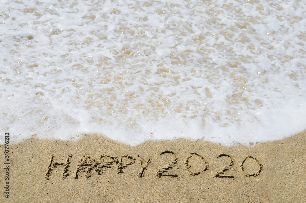 Fototapeta premium 2020 year beach background