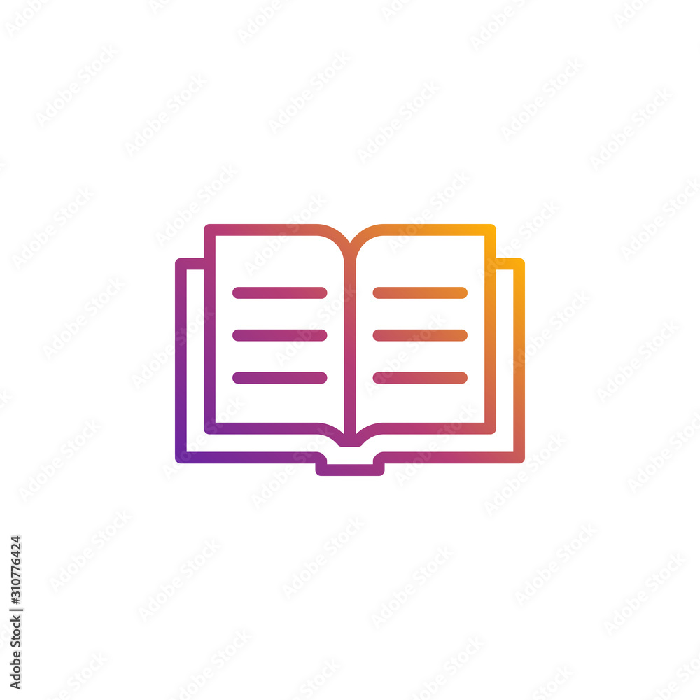 Vector education icon with an open book for online education, universities, schools etc. Vector education icon with an open book for online education, universities, schools etc.