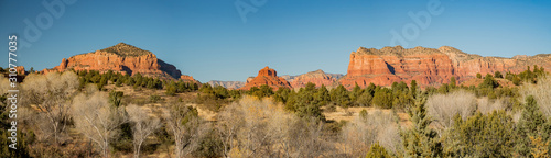 Sunny view of the beautiful Bell Rock, landscape of Sedona