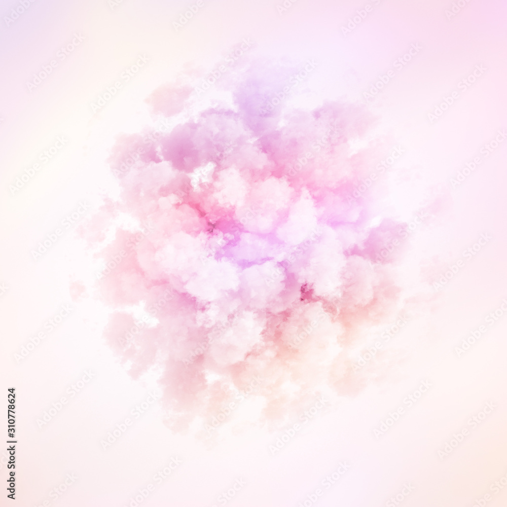 Fototapeta premium Cloud isolated, steam, smoke. 3d illustration, 3d rendering.