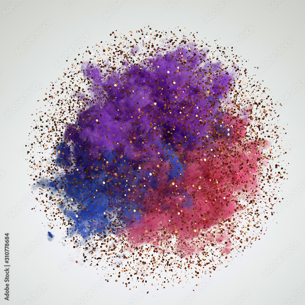 Fototapeta premium Beautiful background with purple smoke and steam. 3d illustration, 3d rendering.