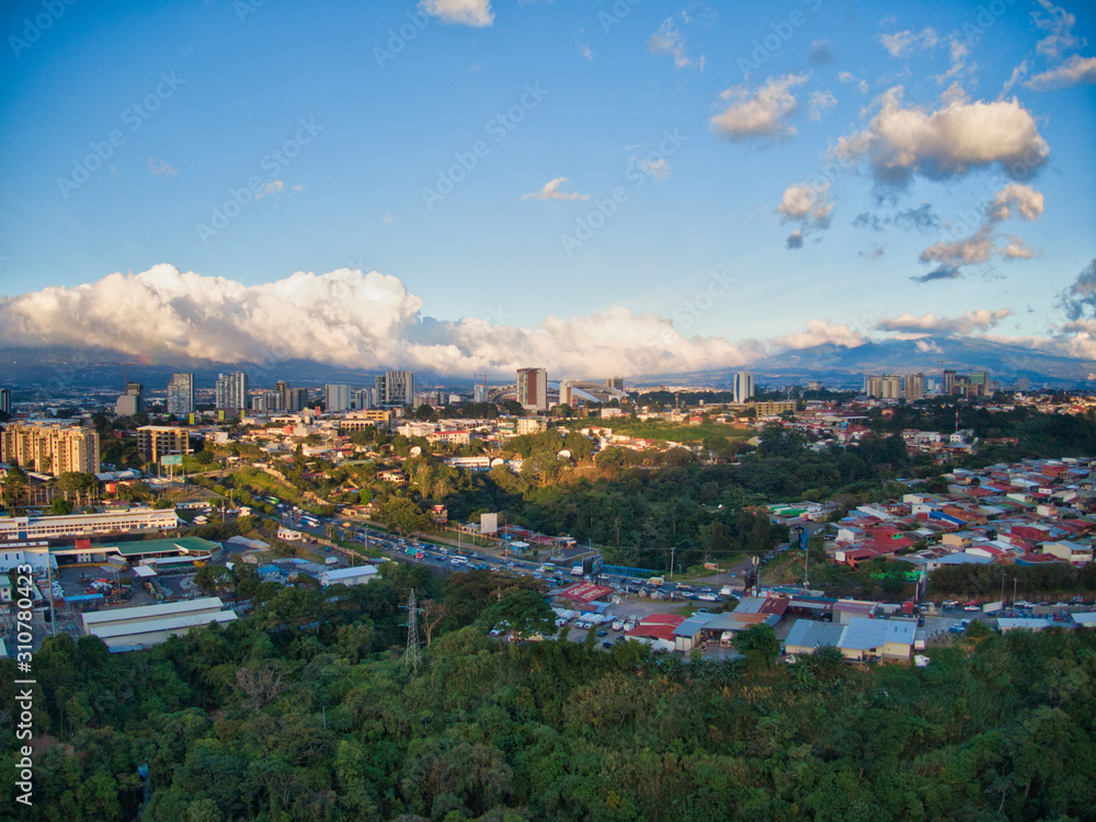 Aerial View of La Sabana, San Jose, Costa Rica