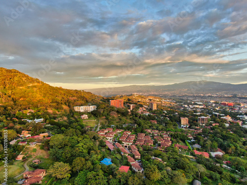 Sunrise over Escazu, San Jose, Costa Rica photo