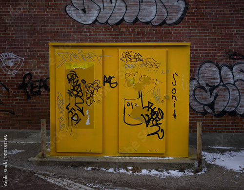 yellow container