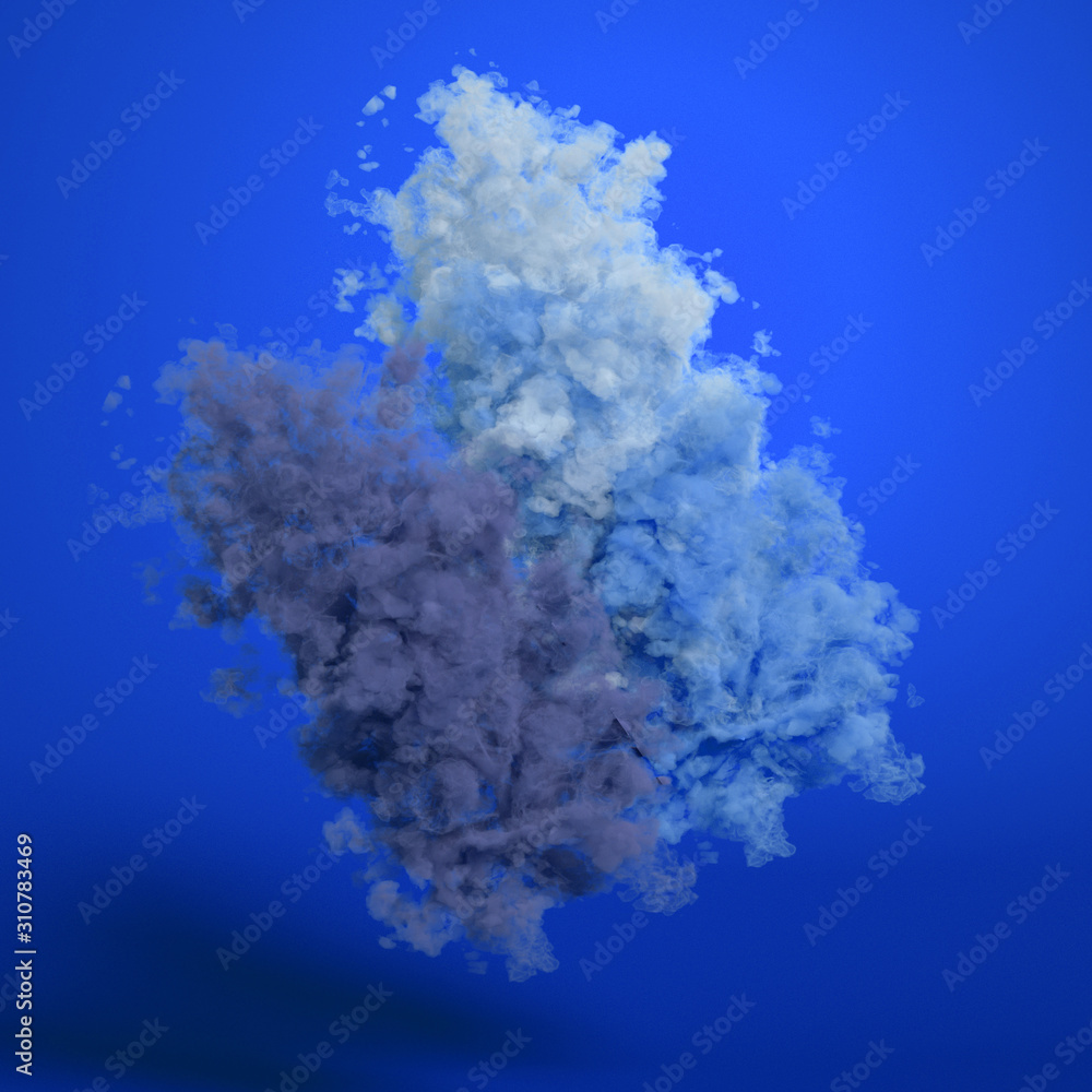 Fototapeta premium Beautiful background with purple smoke and steam. 3d illustration, 3d rendering.