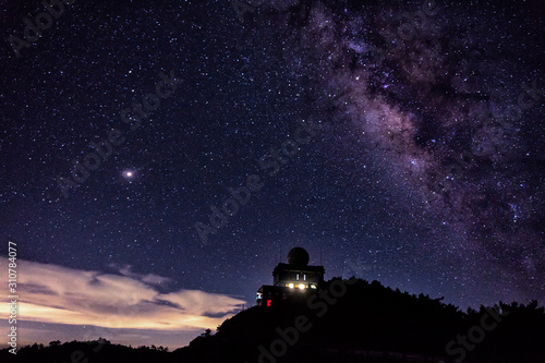 Beautiful Milky Way stars in summer