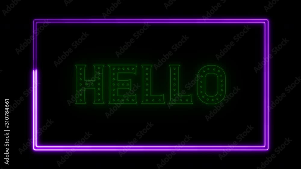 Welcome neon sign fluorescent light glowing on banner background. Text welcome, hello by neon lights. The best stock of animation neon flickering, flash and blinks color black background Welcome neon sign fluorescent light glowing on banner background. Text welcome, hello by neon lights. The best stock of animation neon flickering, flash and blinks color black background