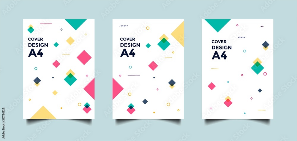 abstract cover background with geometric shapes