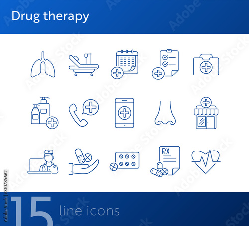 Drug therapy icons