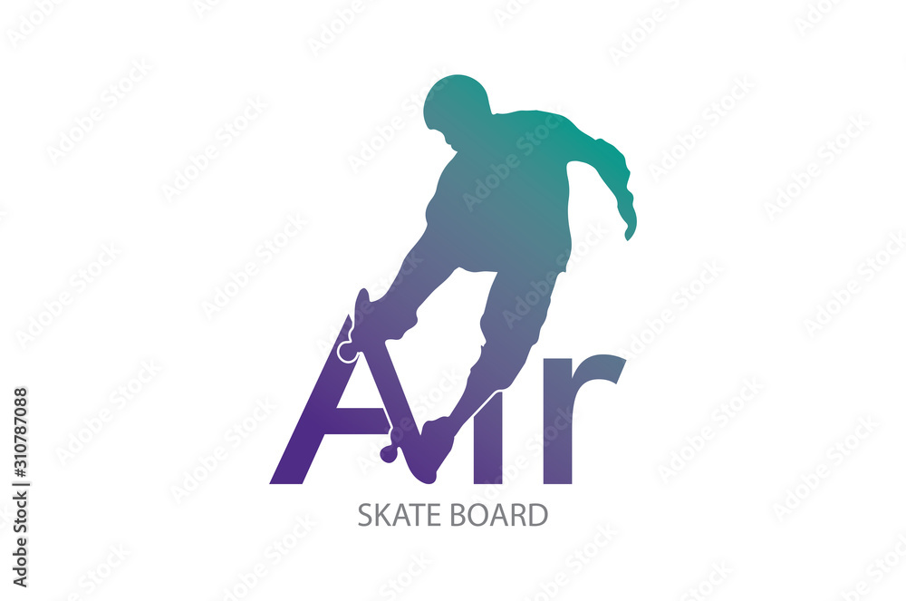 Fototapeta premium air skateboard logo template