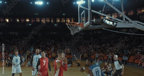 Wallpaper Mural Basketball players on big professional arena during the game. Tense moment of the game. Celebration Torontodigital.ca