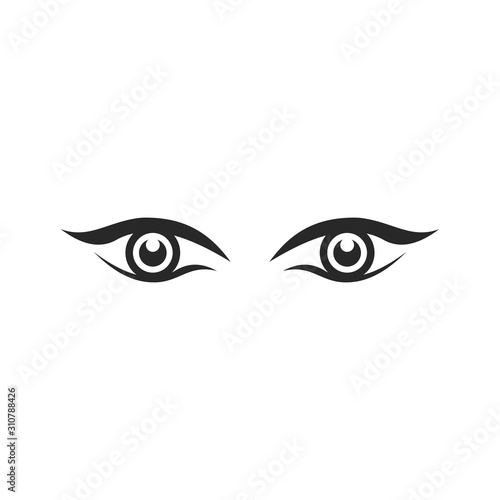 Eye icon vector symbol logo illustration EPS 10