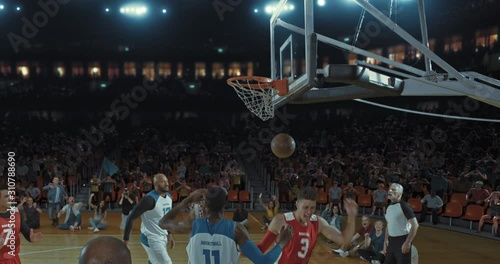 Wallpaper Mural Basketball players on big professional arena during the game. Tense moment of the game. Celebration Torontodigital.ca