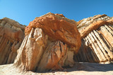 The great sandstone cliffs at Red Rock. Red Rock Canyon State park, California