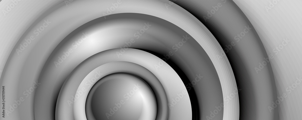 Vector 3d style abstract swirl circles, modern techno digital trendy abstract background. Vector Illustration For Wallpaper, Banner, Background, Card, Book Illustration, landing page