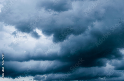 landscape of clouds on the blue sky in rain day