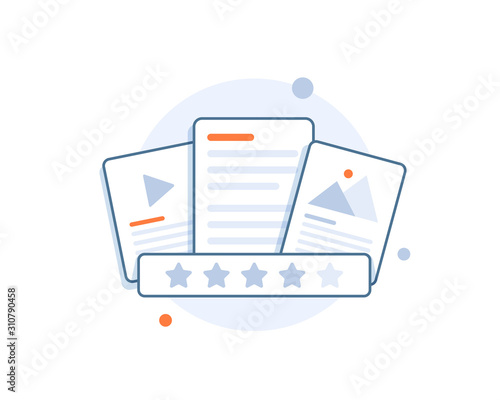 Media rating,Customer review concept. Feedback, reputation and quality concept,Feedback or rating concept banner