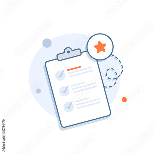 Contract documents pile vector illustration,Review,Check list