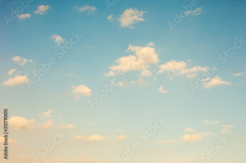 fluffy cloud in the blue sky, nature background