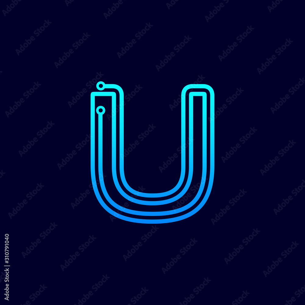 Letter U Modern Technology Logo Design Vector Letter U Modern Technology Logo Design Vector