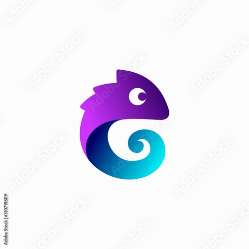 Chameleon logo that formed circle