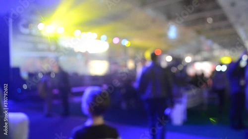 Wallpaper Mural Blurred background large screen stage many people multicolored Torontodigital.ca