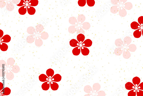 梅　花　春　背景