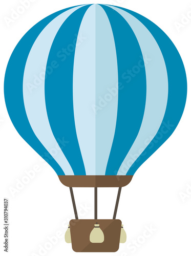 Hot air balloon flat vector illustration