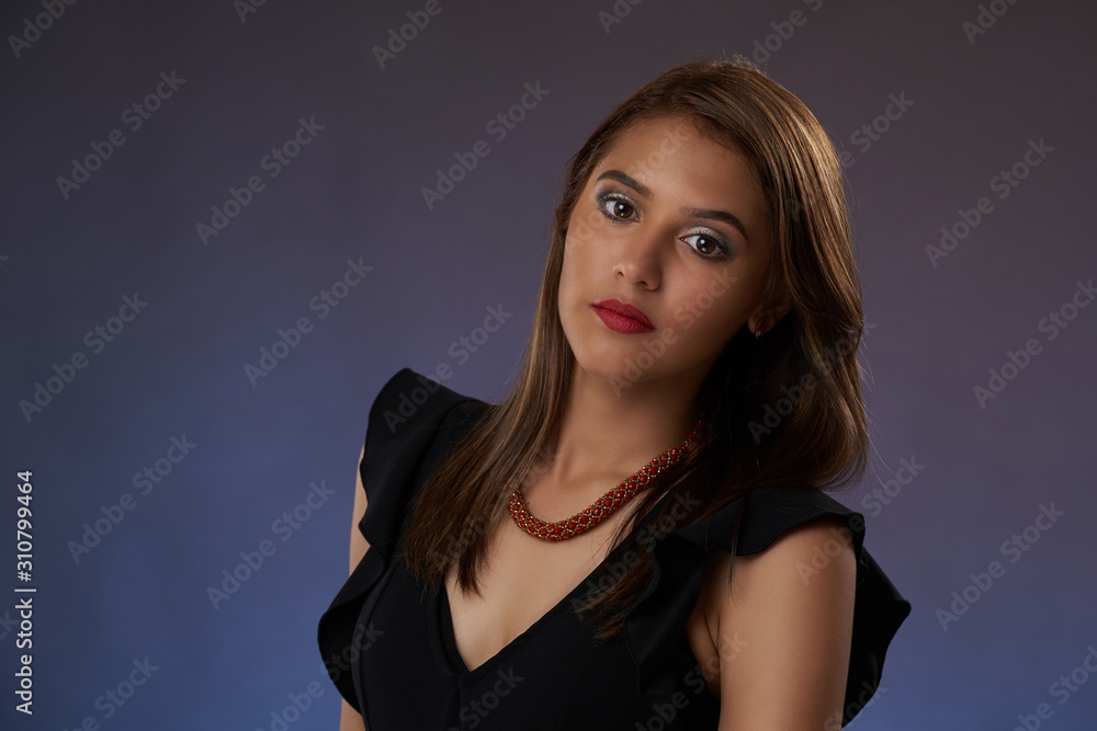 Fototapeta premium Portrait of hispanic young woman
