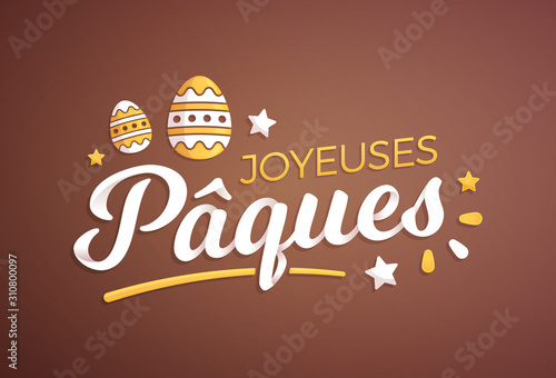 Joyeuses Pâques - Bannière, carte de vœux