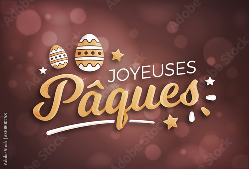 Joyeuses Pâques - Bannière, carte de vœux