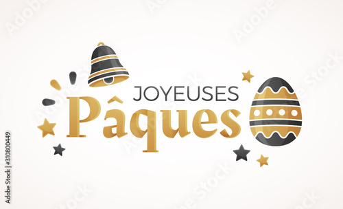Joyeuses Pâques - Bannière, carte de vœux