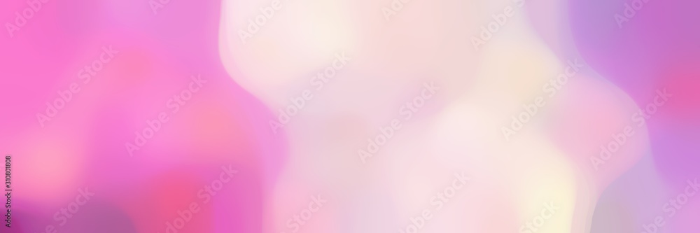 blurred bokeh horizontal background with pastel pink, pastel magenta and pale violet red colors space for text or image